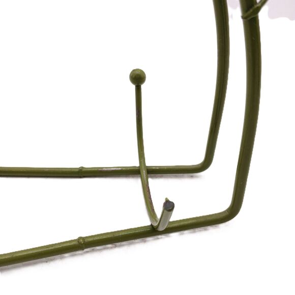 Metal Wine Rack Grape Vine Design Table Counter Holder w/ Green Bottle - Picture 10 of 16